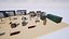 Modular military base with props 3D model