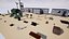 Modular military base with props 3D model