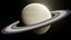 逼真的土星 8k 纹理 3D 模型