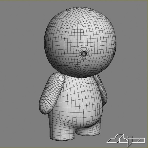 cute character candy man rigged 3d max