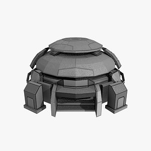3D sci-fi bunker model