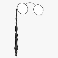 Foldable lorgnette eyeglasses