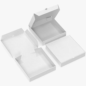 pizza boxes white paper model