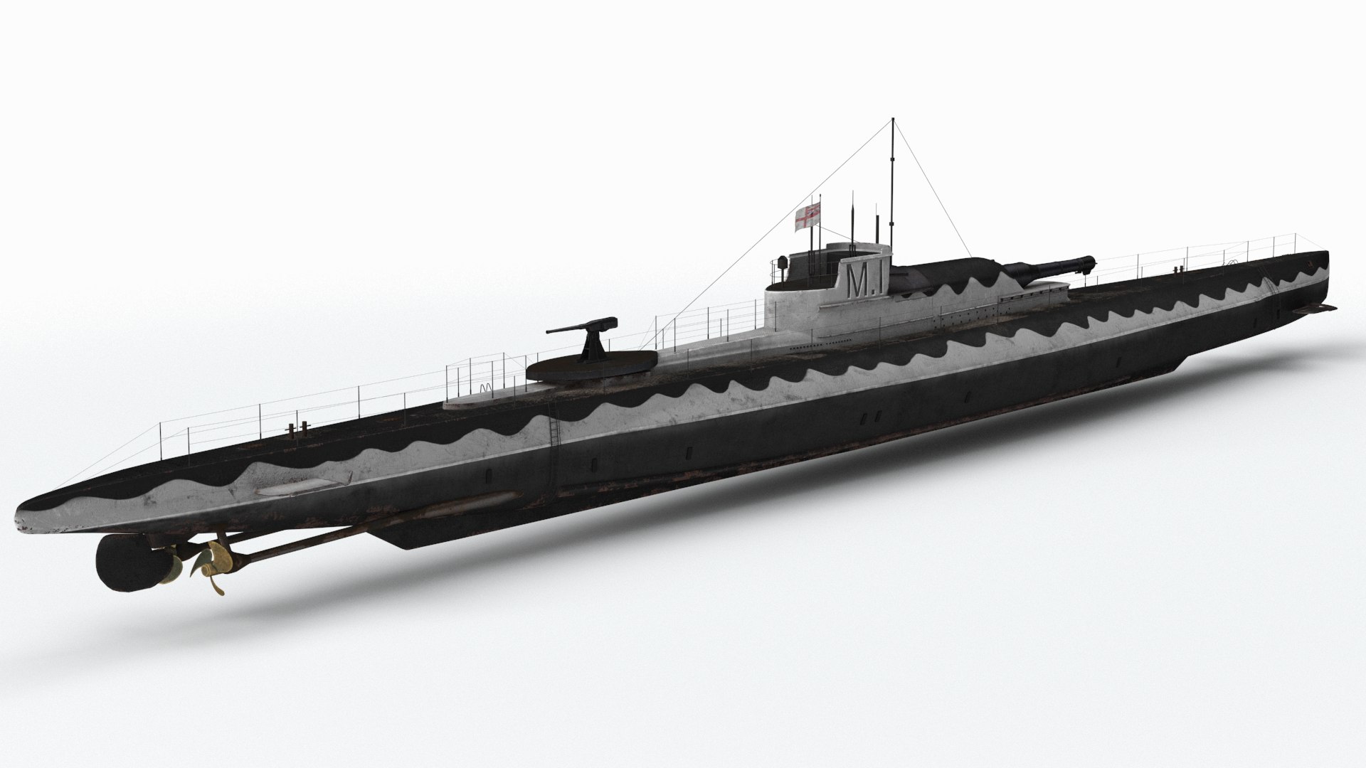 HMS M1 M-Class V2 Submarine Dynamic Simulation 3D Model - TurboSquid ...