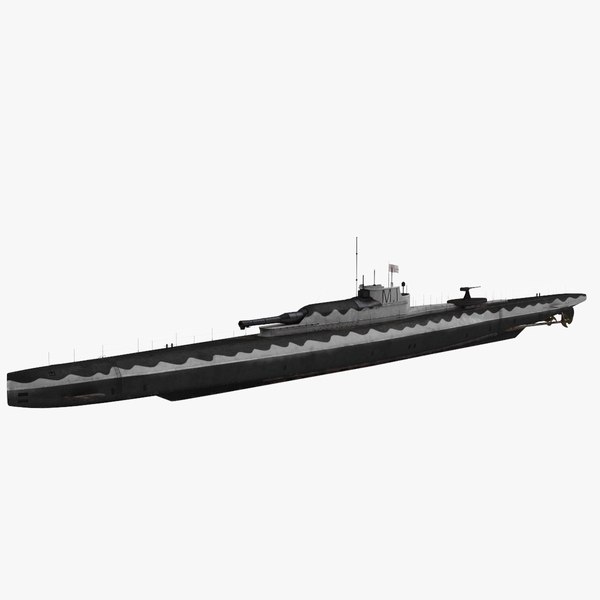 HMS M1 M-Class V2 Submarine Dynamic Simulation 3D model