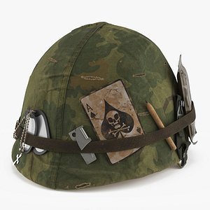Vietnam War US Army M1 Helmet Used