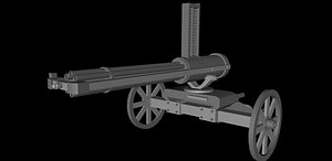 3D gatling gun weapon
