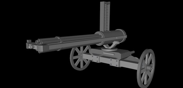 3D gatling gun weapon - TurboSquid 1509442