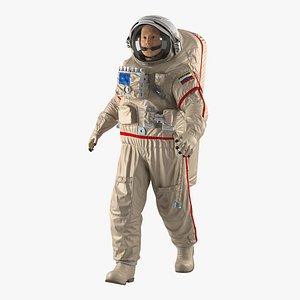 Russian Astronaut Wearing Space Suit Orlan MK Rigged
