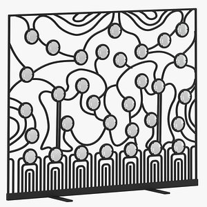 fireplace panel 01 3D model