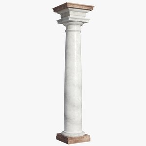 Calacatta Marble Tuscan Column model