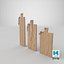 realistic boards teak set 3D