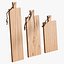 realistic boards teak set 3D