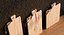 realistic boards teak set 3D