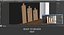 realistic boards teak set 3D
