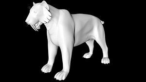 saber tooth tiger 3D model