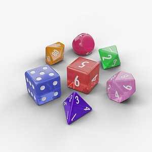 Dice Set 3D model