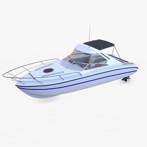 3D Speddboat 018 Low-poly PBR