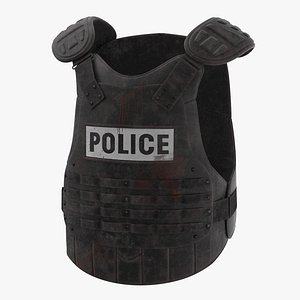 3d bloody police riot gear