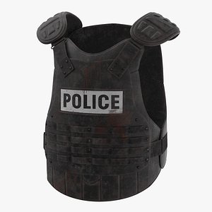 Bloody Police Riot Gear - Bulletproof Vest Worn