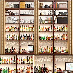 3D model alcohol bar