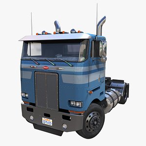 3D Peterbilt 362 single axle truck model