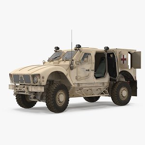 Oshkosh M-ATV Medical Vehicle Rigged 3D Model