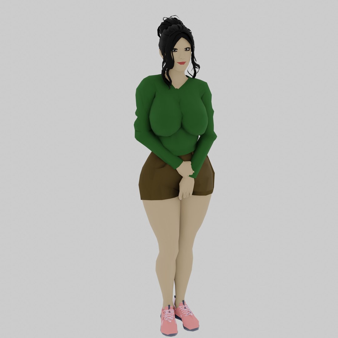 3d модель Low Poly Female Turbosquid 1954619