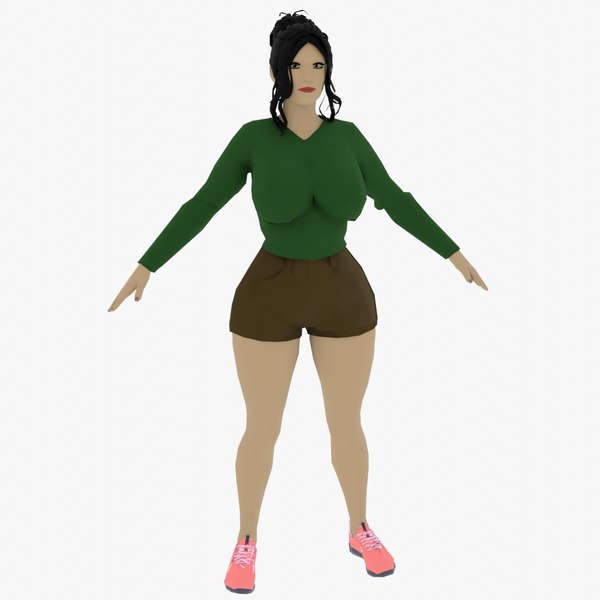 3d модель Low Poly Female Turbosquid 1954619 