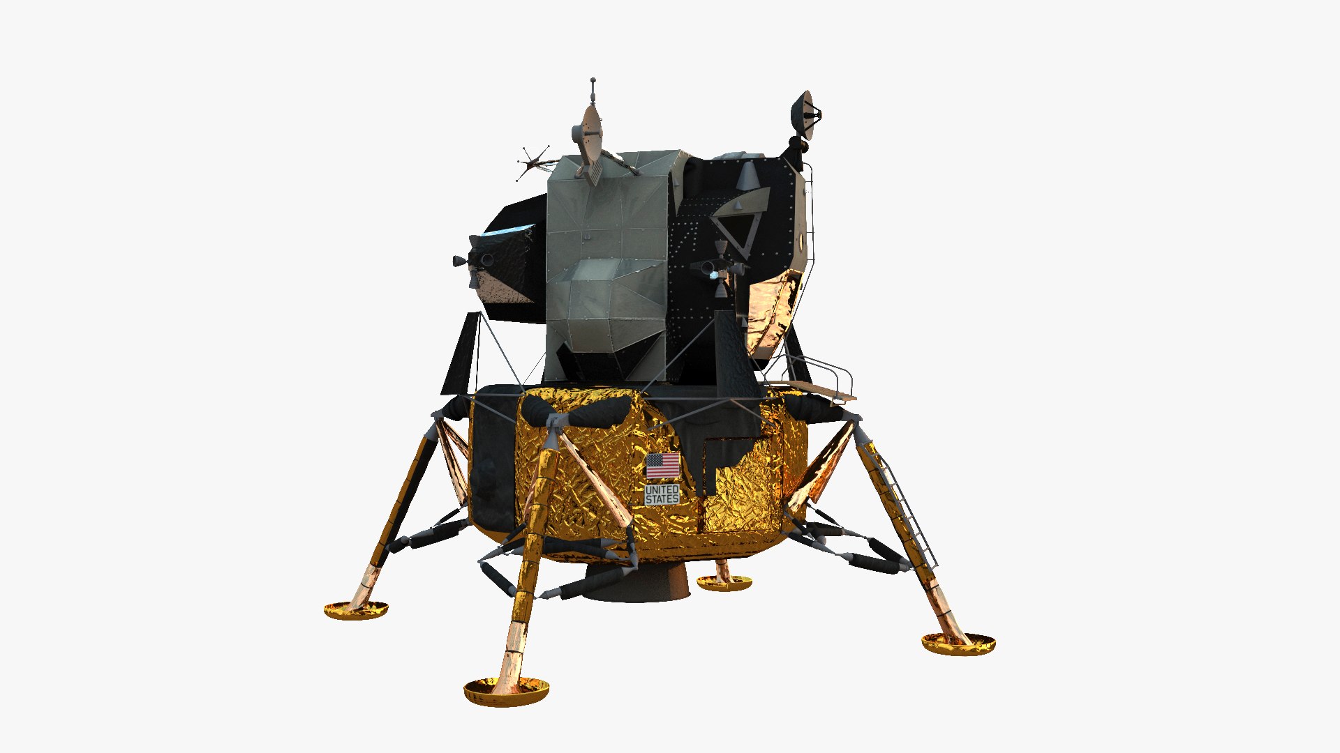 Lunar module apollo 11 3D model - TurboSquid 1195735