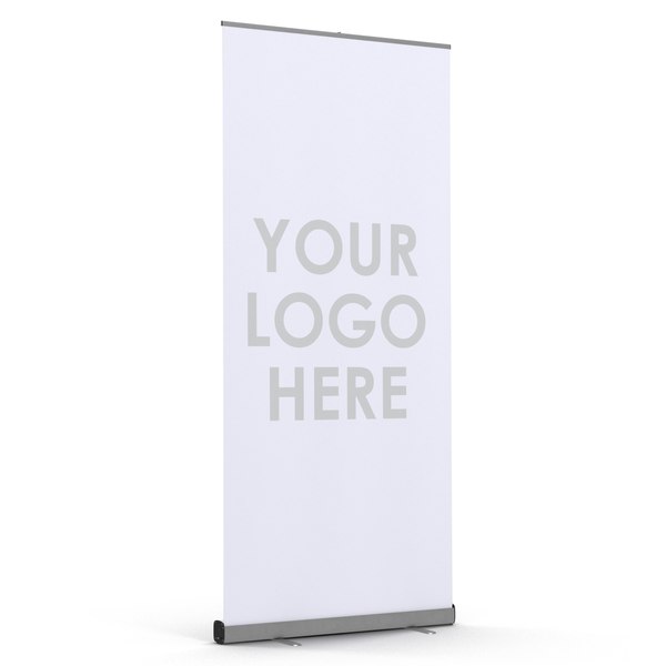 3d model banner stand 2 generic