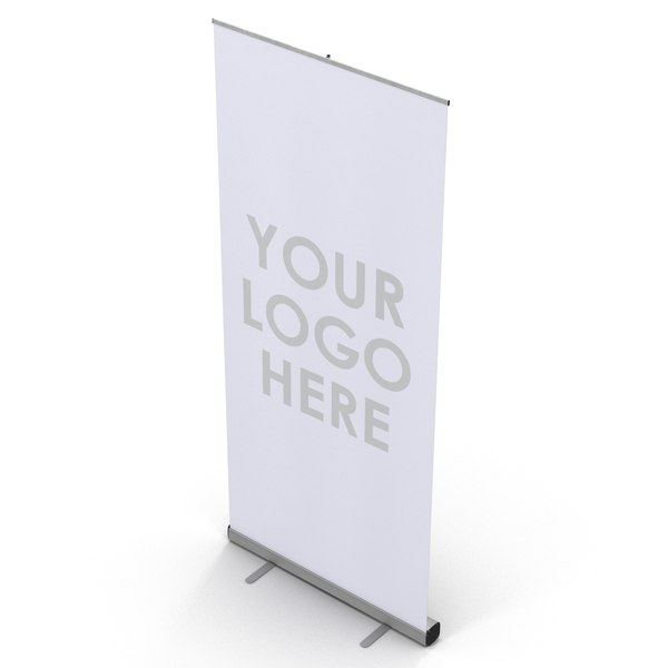 3d model banner stand 2 generic