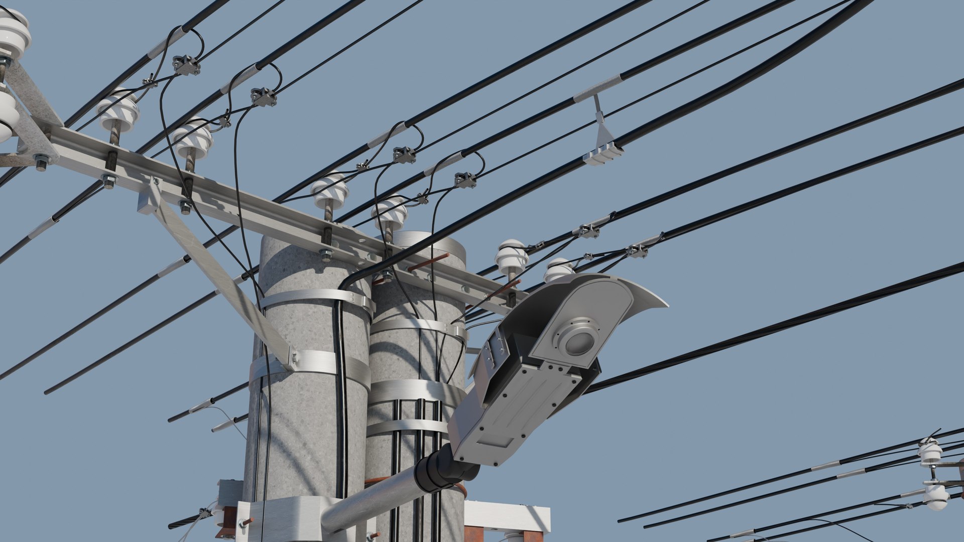 Realistic Electric Pole Model - TurboSquid 2368030