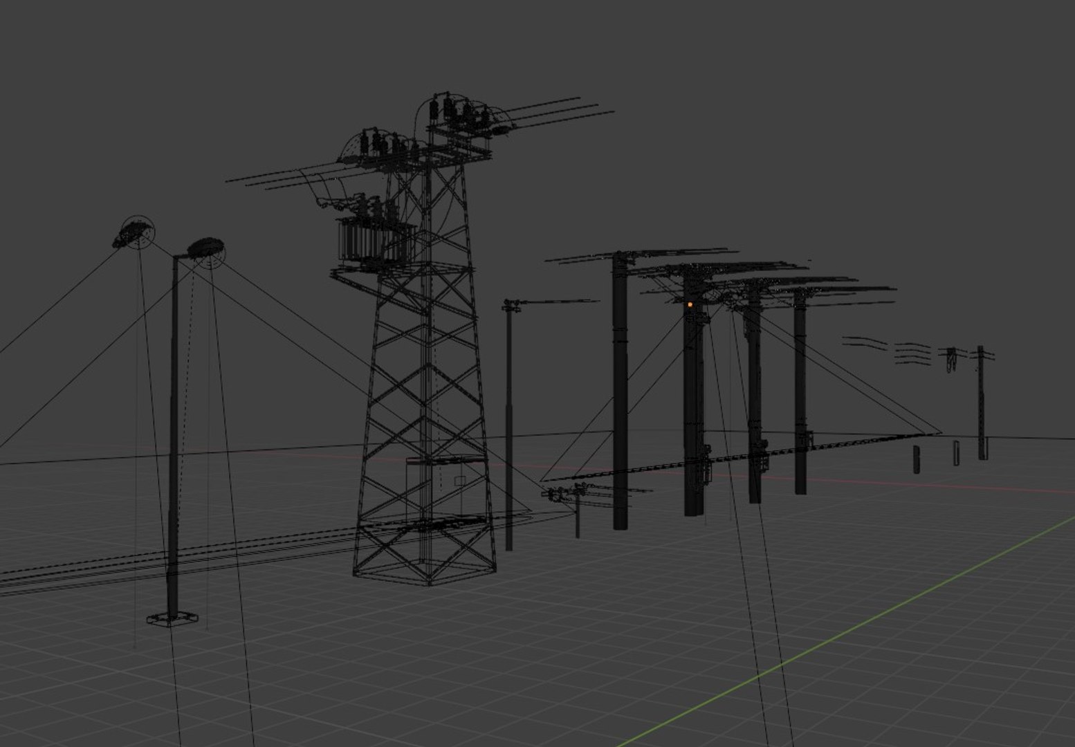 Realistic Electric Pole Model - TurboSquid 2368030