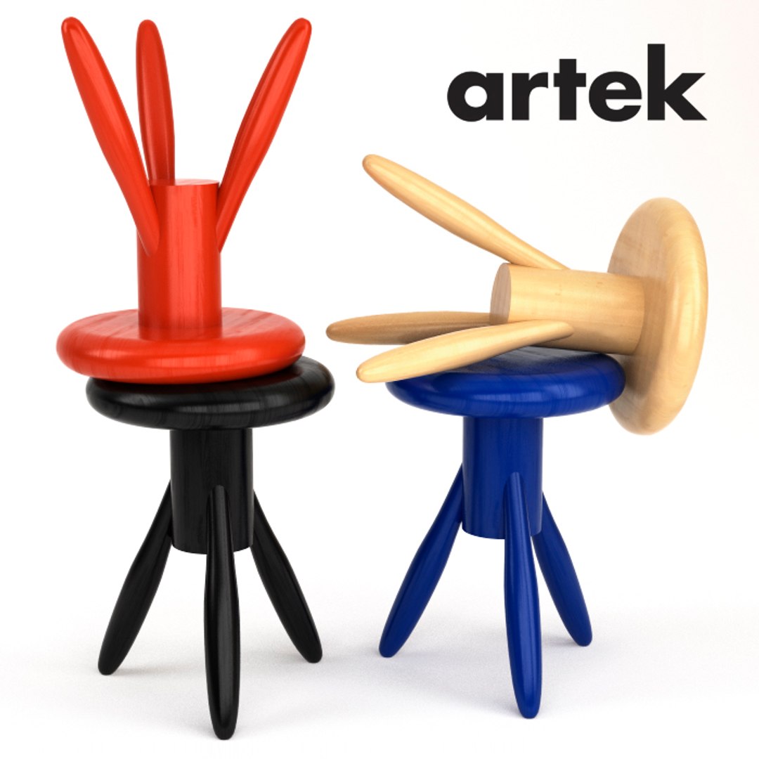 modern chair artek 3d model