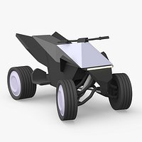 Stylized Tesla Cyberquad Rigged