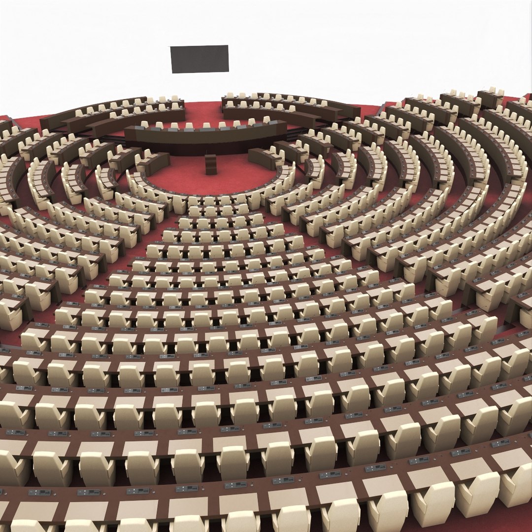 Amphitheater Conference Hall Seating 3D model preview