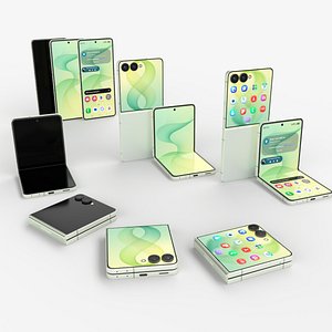 3D model Samsung Galaxy Z Flip8 Mint - Rigged  Animated