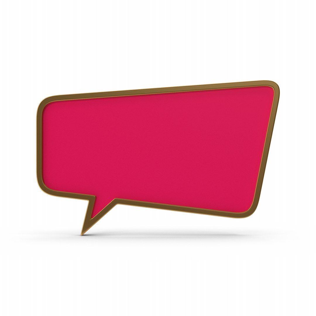 Speech Bubble 3D https://p.turbosquid.com/ts-thumb/1U/cI4rmq/Vr/speechbubble.i01.2k/png/1726430619/1920x1080/fit_q87/e3d10744c9bbaa500f62384966b9eb832d0b42ae/speechbubble.i01.2k.jpg