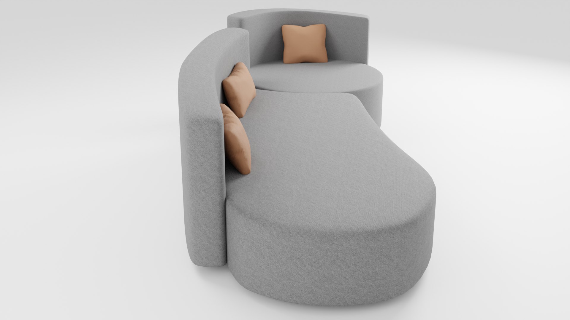 3D Designer Sofa In Scandinavian Style In Dark Colors - TurboSquid 2240918