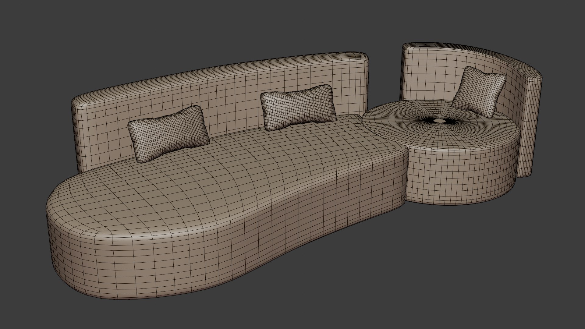 3D Designer Sofa In Scandinavian Style In Dark Colors - TurboSquid 2240918