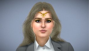 3D EVELYN Realistic Female 3D Rigged model