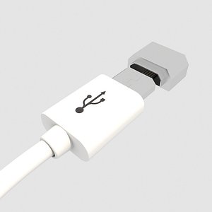 3D model usb typeb port