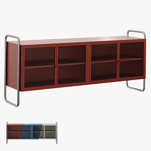 Robyn Metal dresser with glass doors by Westwing 3D model