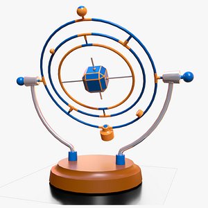 Desktop toy - animation of a pendulum 3D model