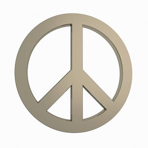 Disegno di simbolo di pace 3d