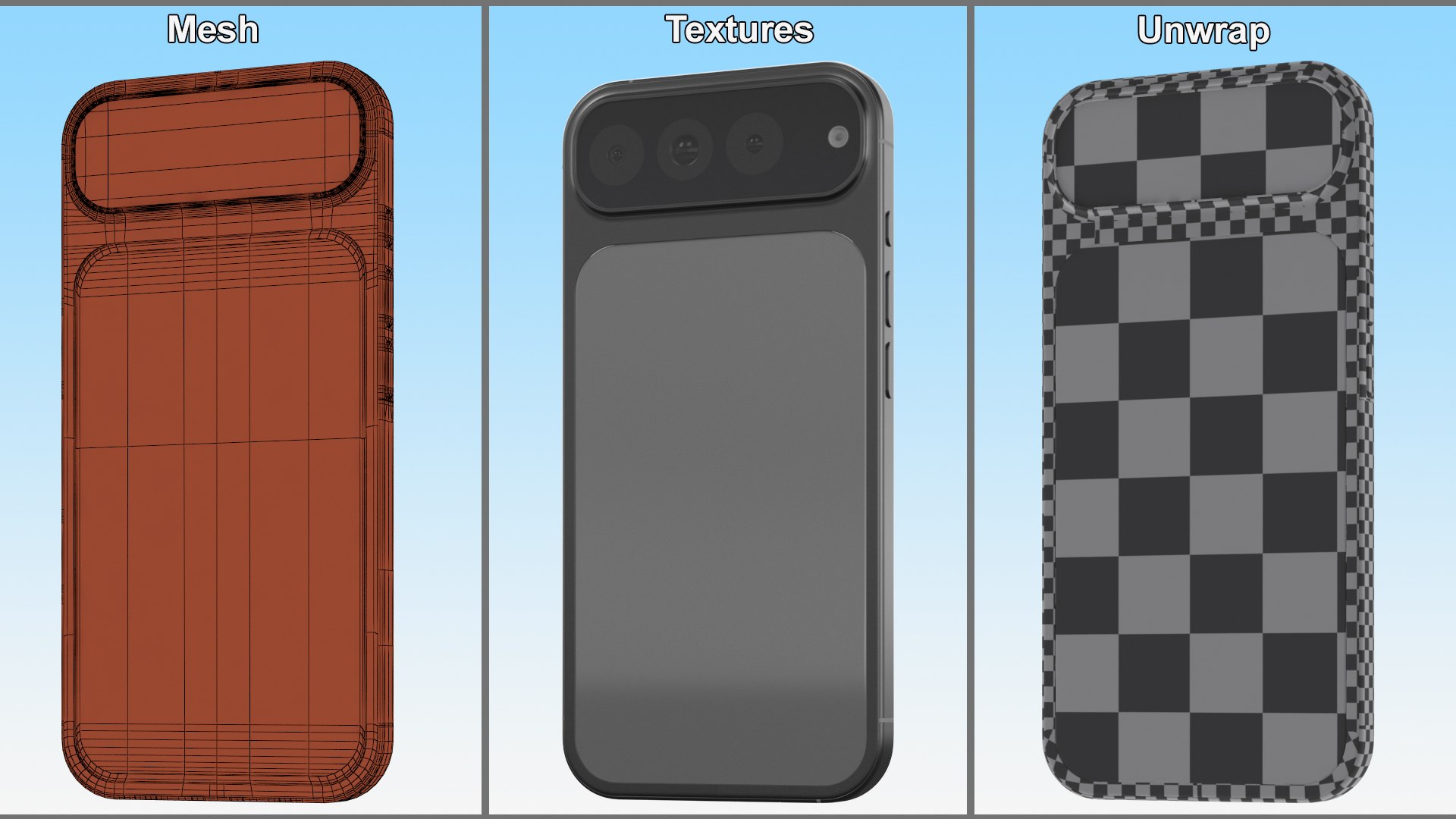 3D Model Concept Smartphone With Triple Camera Grey - TurboSquid 2362182