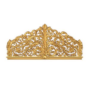 3D Classic Carved Bed 3D model 15