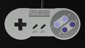 Retro game controller 3D model