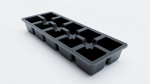 Ice Cube Tray - Simple Low Poly 3D Asset